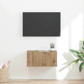Mueble de TV Montado en la Pared Roble Artesanal en Muebles TV | Comprar online en Foru.es