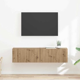 Mueble de TV Montado en la Pared 2 pcs Roble Artesanal en Muebles TV | Comprar online en Foru.es