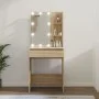 Tocador con LED color roble Sonoma 60x40x140 cm de vidaXL, Tocadores para dormitorios - Ref: Foro24-808831, Precio: 112,14 €,...