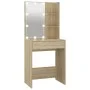 Tocador con LED color roble Sonoma 60x40x140 cm de vidaXL, Tocadores para dormitorios - Ref: Foro24-808831, Precio: 112,14 €,...