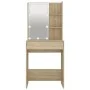 Tocador con LED color roble Sonoma 60x40x140 cm de vidaXL, Tocadores para dormitorios - Ref: Foro24-808831, Precio: 112,14 €,...