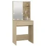 Tocador con LED color roble Sonoma 60x40x140 cm de vidaXL, Tocadores para dormitorios - Ref: Foro24-808831, Precio: 112,14 €,...