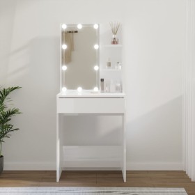 Tocador con LED blanco brillante 60x40x140 cm de vidaXL, Tocadores para dormitorios - Ref: Foro24-808834, Precio: 93,78 €, De...