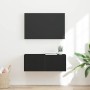 Mueble de TV Montado en la Pared Negro 60 x 31 x 29.5 cm en Muebles TV | Comprar online en Foru.es