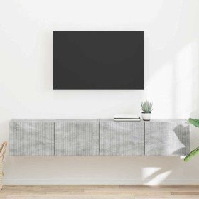 Mueble de TV Montado en la Pared 2 pcs Concreto en Muebles TV | Comprar online en Foru.es