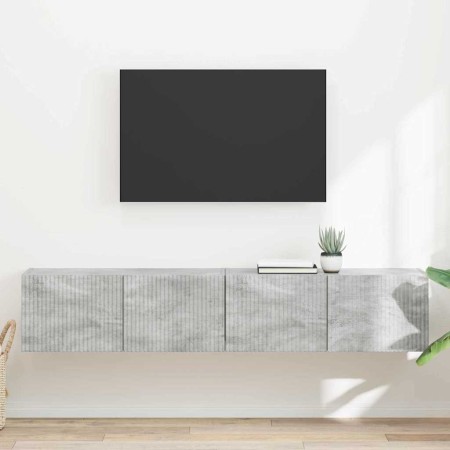 Mueble de TV Montado en la Pared 2 pcs Concreto en Muebles TV | Comprar online en Foru.es