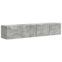 Mueble de TV Montado en la Pared 2 pcs Concreto en Muebles TV | Comprar online en Foru.es