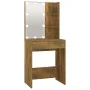 Tocador con LED color roble ahumado 60x40x140 cm de vidaXL, Tocadores para dormitorios - Ref: Foro24-820442, Precio: 80,27 €,...