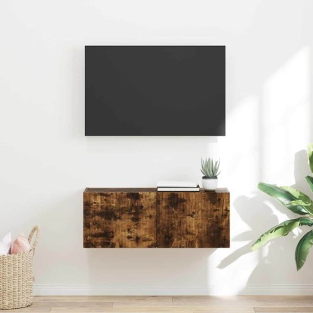 Mueble de TV Montado en la Pared Roble ahumado en Muebles TV | Comprar online en Foru.es