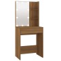 Tocador con LED marrón roble 60x40x140 cm de vidaXL, Tocadores para dormitorios - Ref: Foro24-820444, Precio: 101,01 €, Descu...