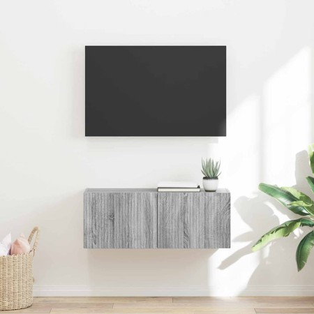 Mueble de TV Montado en la Pared Gris Sonoma 60 x 31 x 29.5 cm en Muebles TV | Comprar online en Foru.es