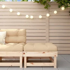 Gartenhocker mit Kissen aus massivem Kiefernholz von vidaXL, Modulare Sofas für den Außenbereich - Ref: Foro24-825436, Preis:...