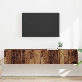 Mueble de TV Montado en la Pared 2 pcs Madera Vieja en Muebles TV | Comprar online en Foru.es