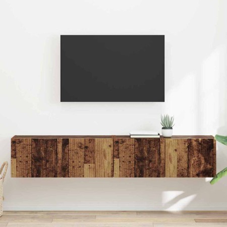 Mueble de TV Montado en la Pared 2 pcs Madera Vieja en Muebles TV | Comprar online en Foru.es