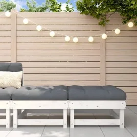 Gartenhocker mit Kissen, 2 Stück Massivholz Kiefer Weißholz von vidaXL, Modulare Sofas für den Außenbereich - Ref: Foro24-825...