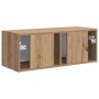 Mueble de TV Montado en la Pared Roble Artesanal en Muebles TV | Comprar online en Foru.es