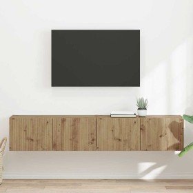 Mueble de TV Montado en la Pared 2 pcs Roble Artesanal en Muebles TV | Comprar online en Foru.es
