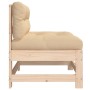 Sofá central con cojines madera maciza de pino de vidaXL, Sofás modulares de exterior - Ref: Foro24-825548, Precio: 76,58 €, ...