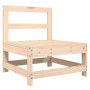 Sofá central con cojines madera maciza de pino de vidaXL, Sofás modulares de exterior - Ref: Foro24-825548, Precio: 76,58 €, ...
