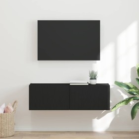 Mueble de TV Montado en la Pared Negro 60 x 31 x 29.5 cm en Muebles TV | Comprar online en Foru.es