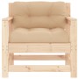 Sillones de jardín con cojines 2 uds madera maciza de pino de vidaXL, Sofás modulares de exterior - Ref: Foro24-825562, Preci...