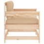 Sillones de jardín con cojines 2 uds madera maciza de pino de vidaXL, Sofás modulares de exterior - Ref: Foro24-825562, Preci...