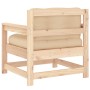 Sillones de jardín con cojines 2 uds madera maciza de pino de vidaXL, Sofás modulares de exterior - Ref: Foro24-825562, Preci...