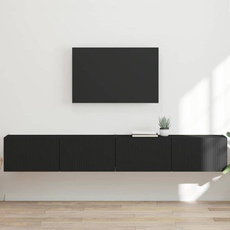Mueble de TV Montado en la Pared 2 pcs Negro 60 x 31 x 29.5 cm en Muebles TV | Comprar online en Foru.es