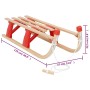 Trineo plegable de madera 110 cm de vidaXL, Trineos - Ref: Foro24-93696, Precio: 73,48 €, Descuento: %