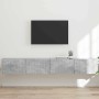 Mueble de TV Montado en la Pared 2 pcs Concreto en Muebles TV | Comprar online en Foru.es