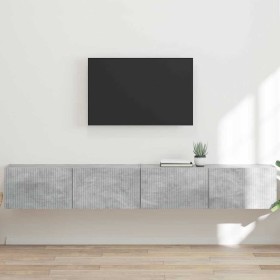 Mueble de TV Montado en la Pared 2 pcs Concreto en Muebles TV | Comprar online en Foru.es