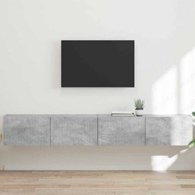 Mueble de TV Montado en la Pared 2 pcs Concreto en Muebles TV | Comprar online en Foru.es