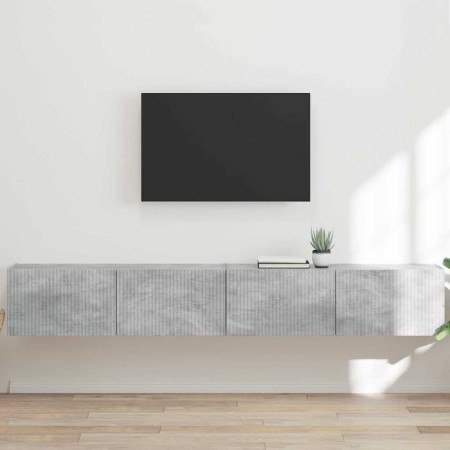 Mueble de TV Montado en la Pared 2 pcs Concreto en Muebles TV | Comprar online en Foru.es