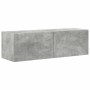 Mueble de TV Montado en la Pared 2 pcs Concreto en Muebles TV | Comprar online en Foru.es