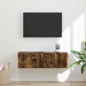 Mueble de TV Montado en la Pared Roble ahumado en Muebles TV | Comprar online en Foru.es