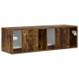 Mueble de TV Montado en la Pared Roble ahumado en Muebles TV | Comprar online en Foru.es