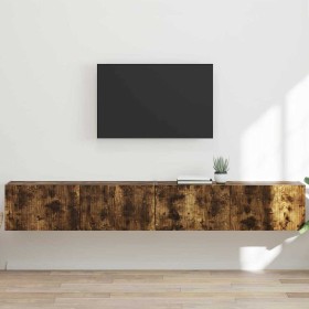 Mueble de TV Montado en la Pared 2 pcs Roble ahumado en Muebles TV | Comprar online en Foru.es