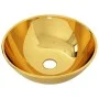 Golden ceramic washbasin 28x10 cm by vidaXL, Sinks - Ref: Foro24-143490, Price: 63,31 €, Discount: %