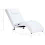 Diván de masaje con almohada de cuero sintético blanco de vidaXL, Divanes - Ref: Foro24-281285, Precio: 230,69 €, Descuento: %