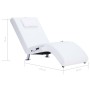 Diván de masaje con almohada de cuero sintético blanco de vidaXL, Divanes - Ref: Foro24-281285, Precio: 253,39 €, Descuento: %