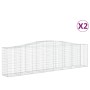 Cestas de gaviones 2 uds forma de arco hierro 400x50x100/120 cm de vidaXL, Maceteros y jardineras - Ref: Foro24-3145956, Prec...