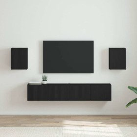 Mueble de TV Montado en la Pared 2 pcs Negro 30 x 31 x 40 cm en Muebles TV | Comprar online en Foru.es