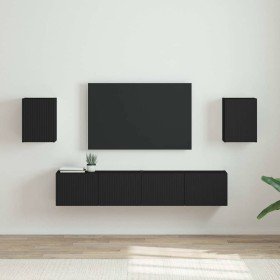 Mueble de TV Montado en la Pared 2 pcs Negro 30 x 31 x 40 cm en Muebles TV | Comprar online en Foru.es