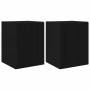 Mueble de TV Montado en la Pared 2 pcs Negro 30 x 31 x 40 cm en Muebles TV | Comprar online en Foru.es