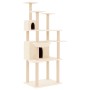Rascador para gatos con postes de sisal crema 166 cm de vidaXL, Mobiliario para gatos - Ref: Foro24-171723, Precio: 74,43 €, ...
