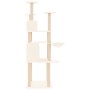 Rascador para gatos con postes de sisal crema 166 cm de vidaXL, Mobiliario para gatos - Ref: Foro24-171723, Precio: 74,43 €, ...