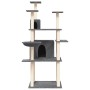Rascador para gatos con postes de sisal gris oscuro 166 cm de vidaXL, Mobiliario para gatos - Ref: Foro24-171725, Precio: 78,...