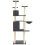 Rascador para gatos con postes de sisal gris oscuro 166 cm de vidaXL, Mobiliario para gatos - Ref: Foro24-171725, Precio: 78,...