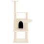 Rascador para gatos con postes de sisal color crema 132 cm de vidaXL, Mobiliario para gatos - Ref: Foro24-171726, Precio: 56,...