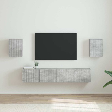 Mueble de TV Montado en la Pared 2 pcs Concreto 30 x 31 x 40 cm en Muebles TV | Comprar online en Foru.es